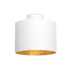 Biele stropné svietidlo s detailom v zlatej farbe Sotto Luce MIKA, Ø 25 cm