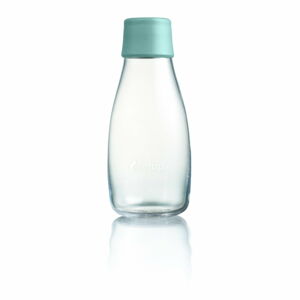 Tyrkysovomodrá sklenená fľaša ReTap s doživotnou zárukou, 300 ml