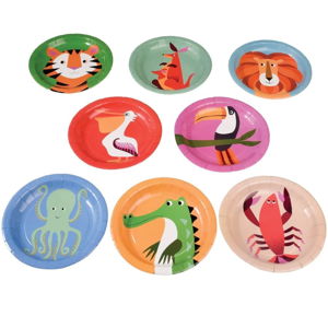 Sada 8 papierových tanierov Rex London Colourful Creatures