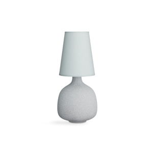Svetlomodrá kameninová stolová lampa Kähler Design Balustre