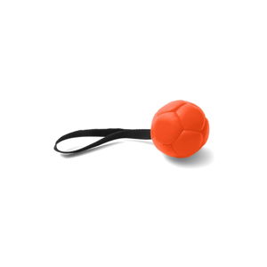 Oranžová ručne vyrobená hračka pre psov z prírodnej kože Marendog Ball, ⌀ 10 cm