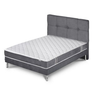 Sivá posteľ s matracom Stella Cadente Maison Syrius, 140 × 200 cm