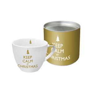Hrnček z kostného porcelánu v darčekovom balení PPD Keep Calm At Christmas, 200 ml