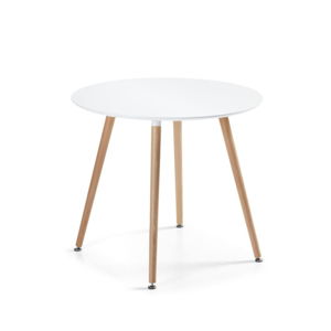 Jedálenský stôl z bukového dreva Kave Home Daw, ⌀ 100 cm