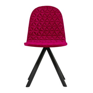 Ružová stolička s čiernymi nohami IKER Mannequin Triangle