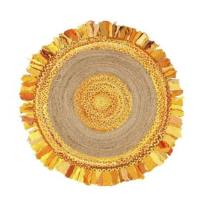 Okrúhly koberec z juty a bavlny Eco Rugs Gold, Ø 120 cm