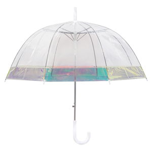 Dámsky transparentný tyčový dáždnik Ambiance Iridiscent, ⌀ 85 cm