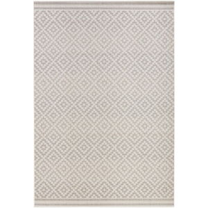 Sivo-krémový koberec vhodný i do exteriéru Bougari Meadow, 80 x 150 cm
