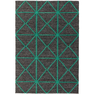 Čierno-zelený koberec Asiatic Carpets Prism, 160 x 230 cm