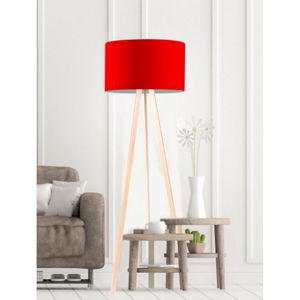 Červená stojacia lampa Simple