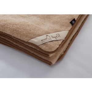Hnedá vlnená deka Royal Dream Merino, 160 × 200 cm