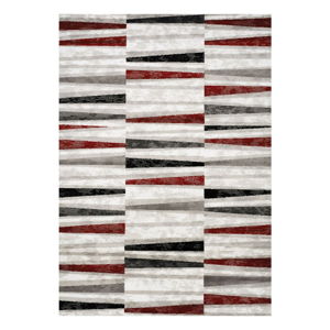 Sivo-červený koberec Webtappeti Manhattan Tribeca, 200 x 290 cm