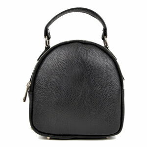 Čierny kožený batoh Isabella Rhea, 19 x 10 cm