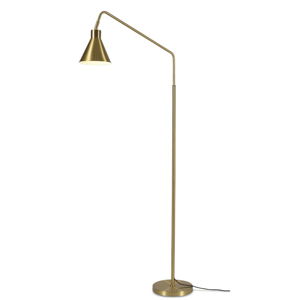 Stojacia lampa s kovovým tienidlom v zlatej farbe (výška 153 cm) Lyon – it's about RoMi