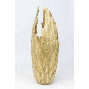 Váza v zlatej farbe Kare Design Feathers, výška 91 cm