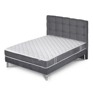 Sivá posteľ s matracom Stella Cadente Maison Syrius Saches, 140 × 200 cm