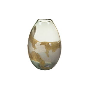 Ručne vyrábaná krištáľová váza Santiago Pons Earth, výška 28 cm