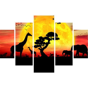 Viacdielny obraz Safari, 92 × 56 cm