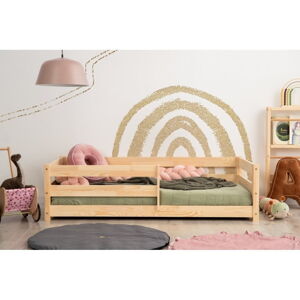 Detská posteľ z borovicového dreva 90x180 cm v prírodnej farbe Mila CPD – Adeko