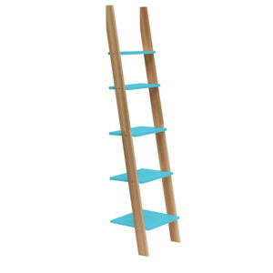 Tyrkysová rebríková polica Ragaba ASHME, šírka 45 cm