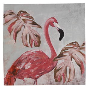 Nástenný obraz na plátne Geese Modern Style Flamingo Uno Cubico, 100 × 100 cm