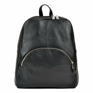 Čierny kožený batoh Renata Corsi