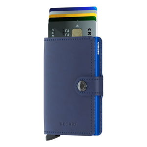 Modrá kožená peňaženka s puzdrom na karty Secrid Classic
