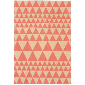 Červený koberec Asiatic Carpets Triangles, 120 x 170 cm