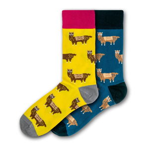Sada 2 párov farebných ponožiek Funky Steps Llamas, veľkosť 41 - 45