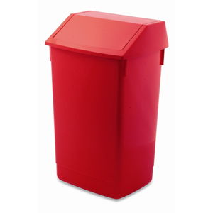 Červený odpadkový kôš s vyklápacím vrchnákom Addis, 41 x 33,5 x 68 cm