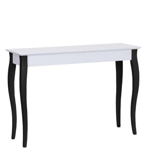 Biely konzolový stolík s čiernymi nohami Ragaba Lilo, šírka 105 cm