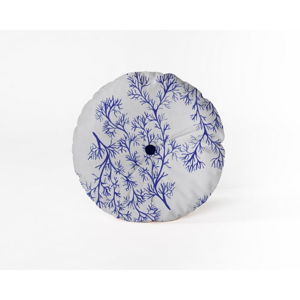 Okrúhly dekoratívny vankúš so zamatovým poťahom Velvet Atelier Sea, Ø 45 cm