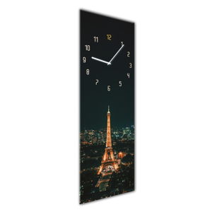 Nástenné hodiny Styler Glassclock Paris, 20 × 60 cm