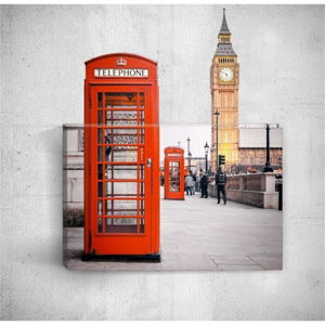 Nástenný 3D obraz Mosticx Telephone In London, 40 × 60 cm