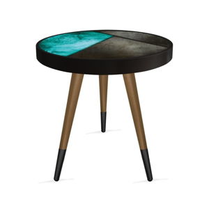 Príručný stolík Rassino Blue Metal Circle, ⌀ 45 cm