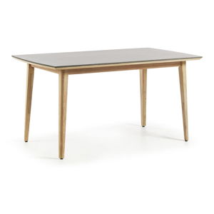 Stôl z eukalyptového dreva a polycementu La Forma Khloe, 160 x 90 cm