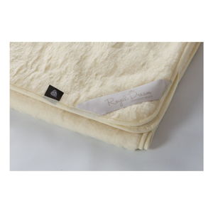 Béžová vlnená deka Royal Dream Merino, 160 × 200 cm